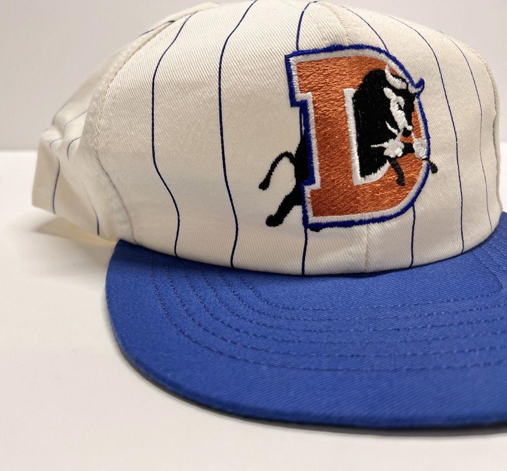 VTG Durham Bulls Snapback Hat RARE NOS MLB TAGS Striped USA NC Tampa Rays Minor - Picture 11 of 12